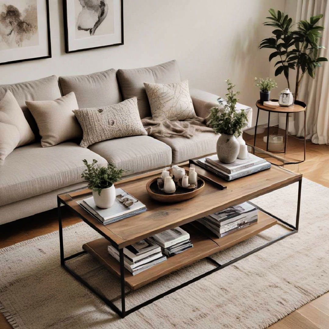 integrate a coffee table display