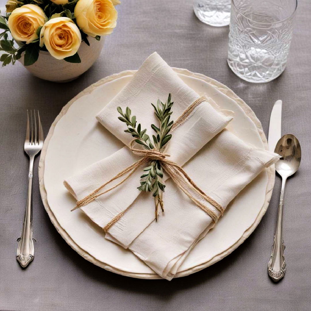 introduce textured napkins