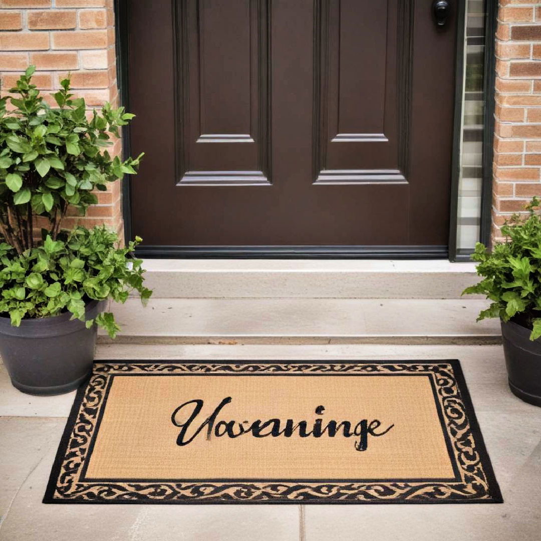 inviting entry mat