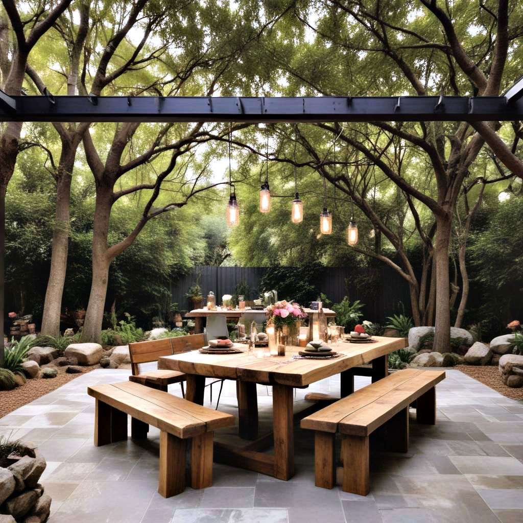 inviting outdoor dining areas