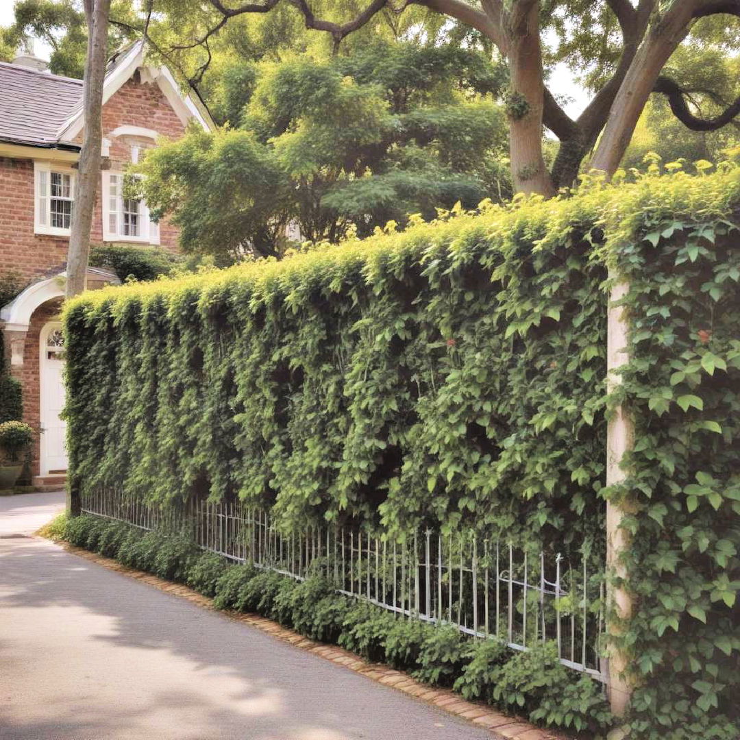 ivy covered fences