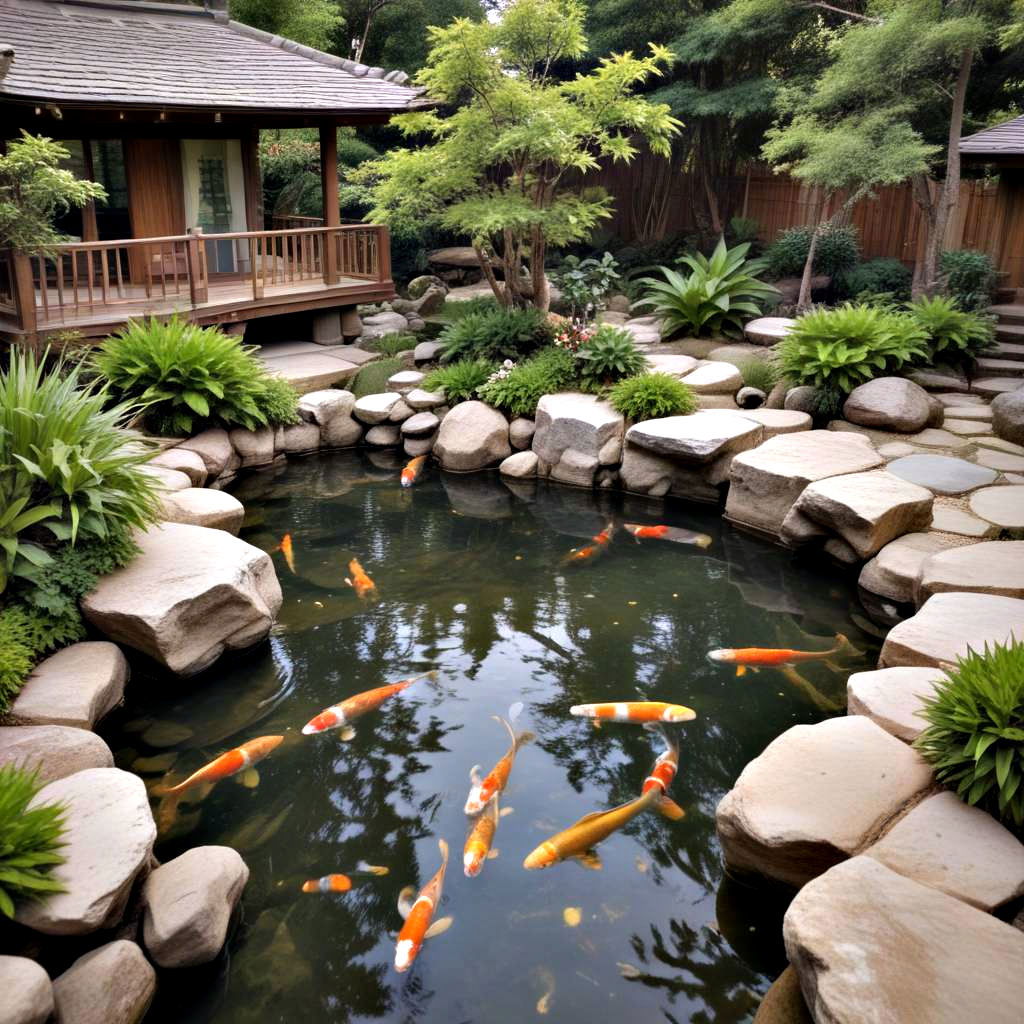 japanese style koi pond