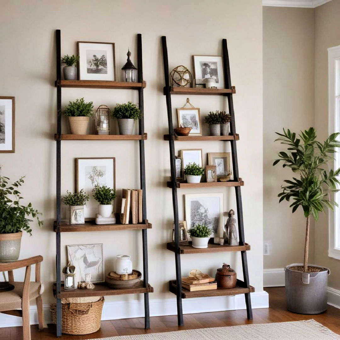 ladder shelves