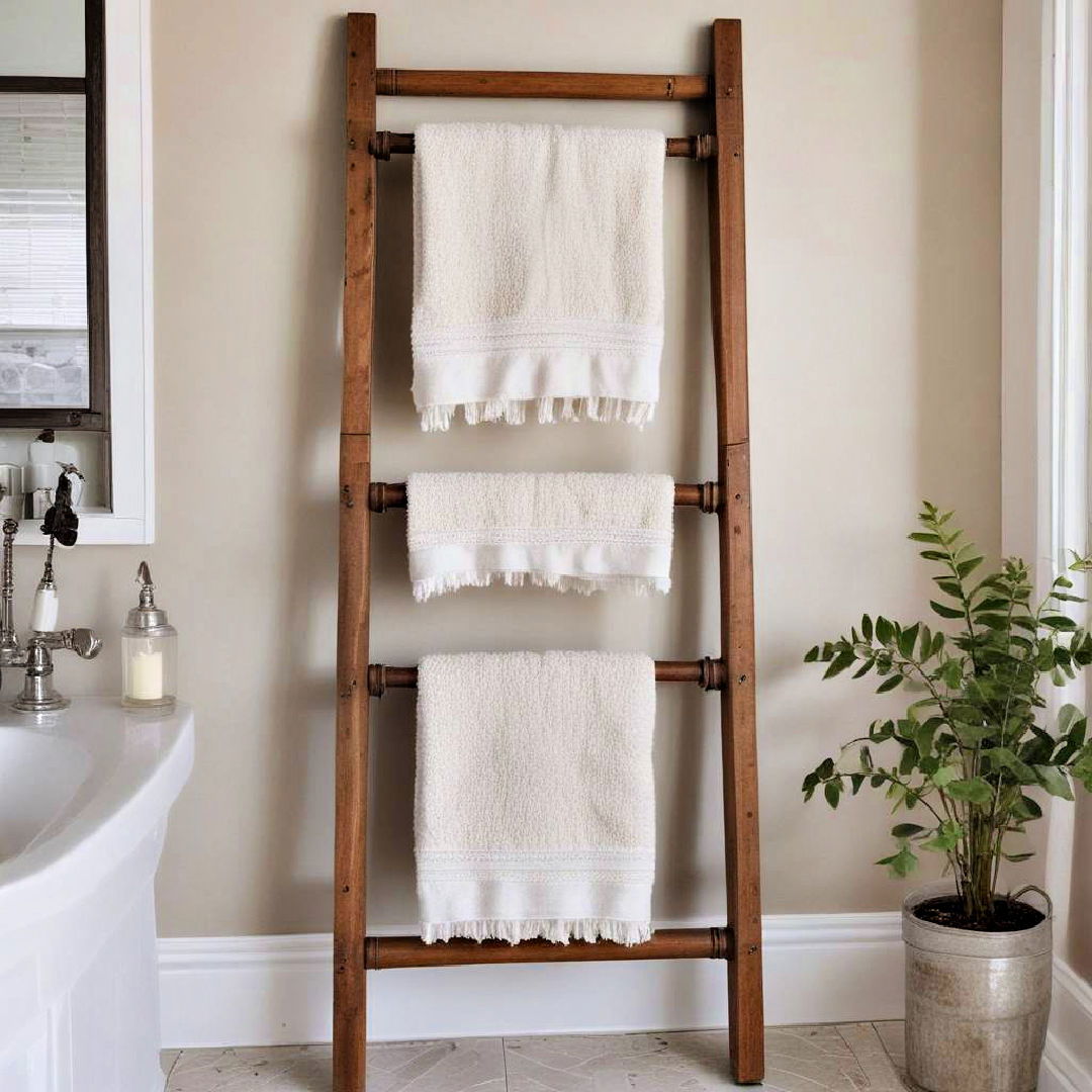 ladder towel rack