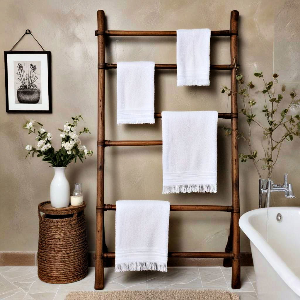 ladder towel rack