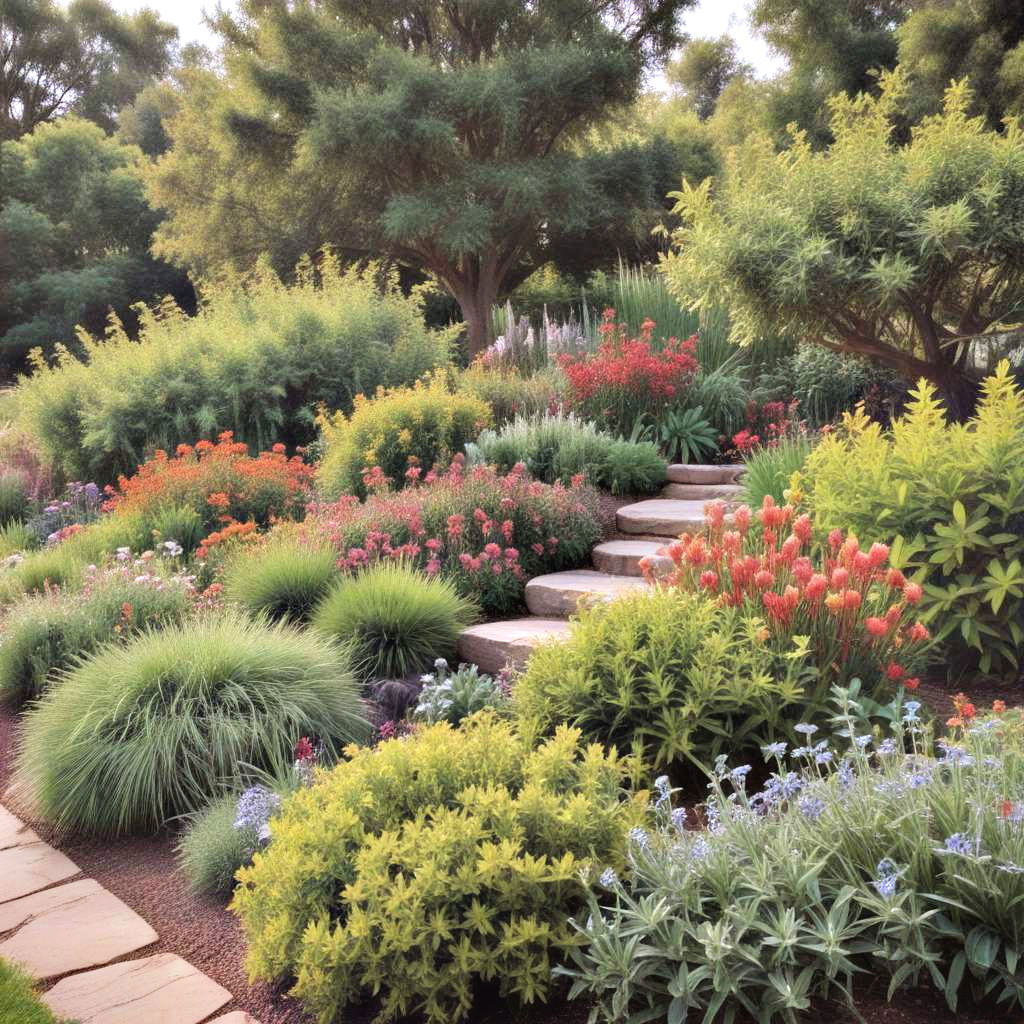 landscape with native plants