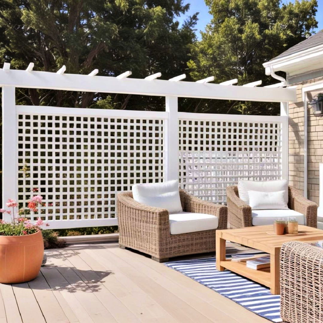 lattice panels deck privacy