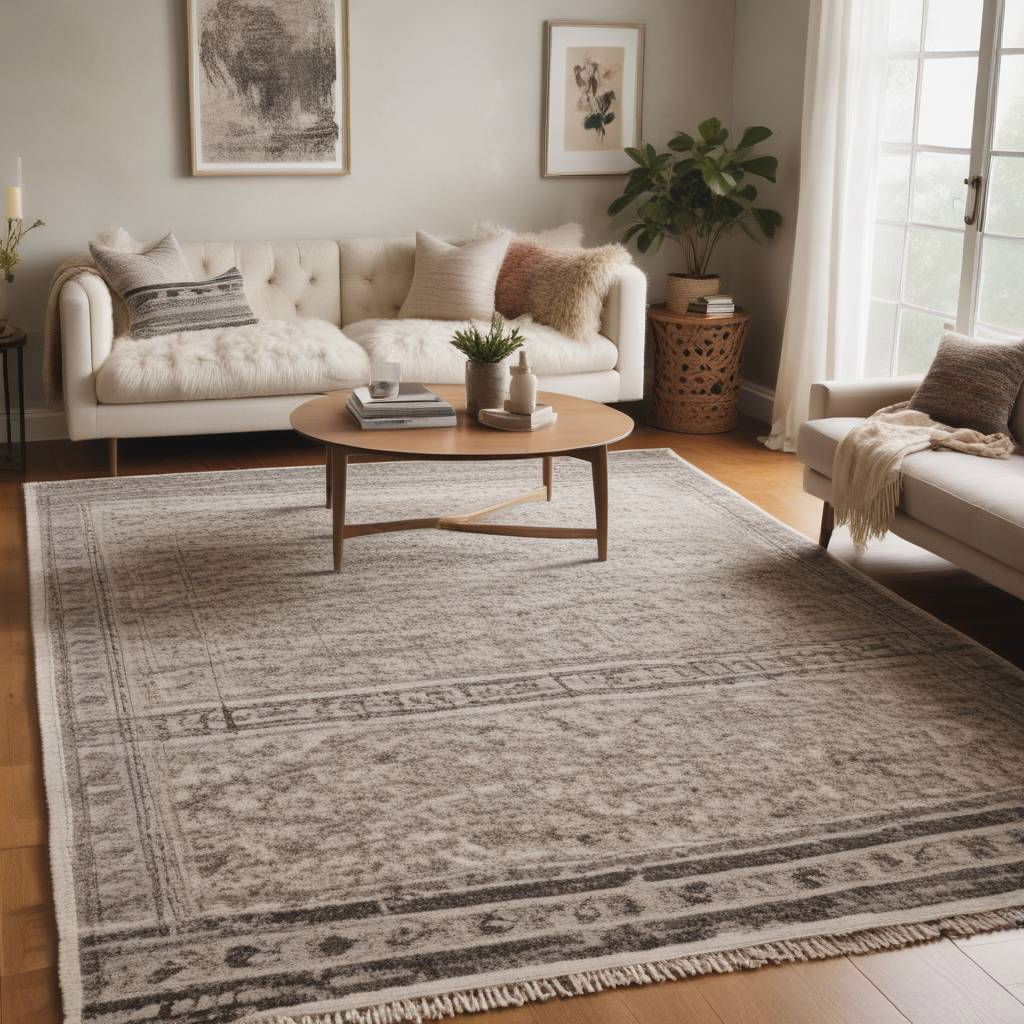 layered rugs for texture