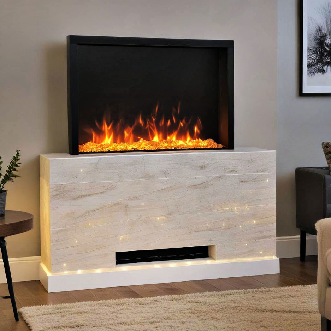 led fireplace display