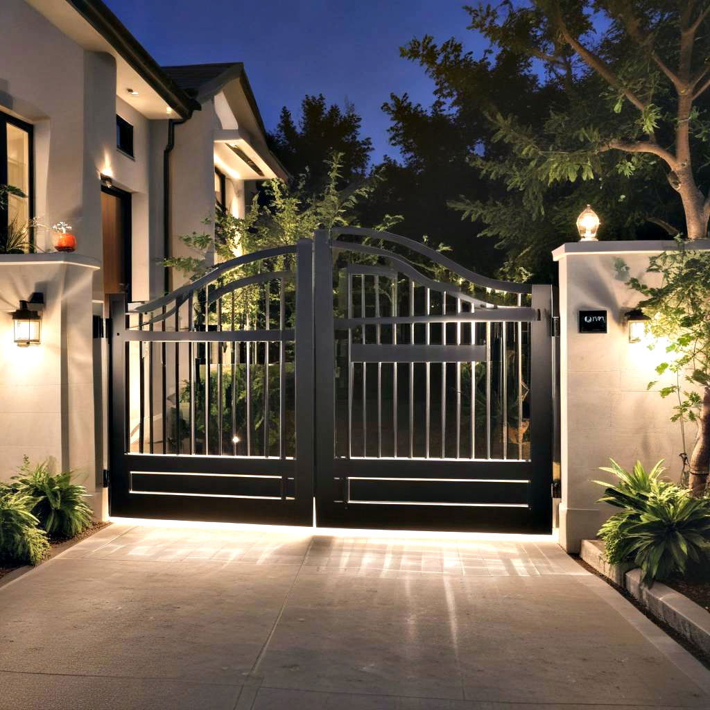 led illuminated gates