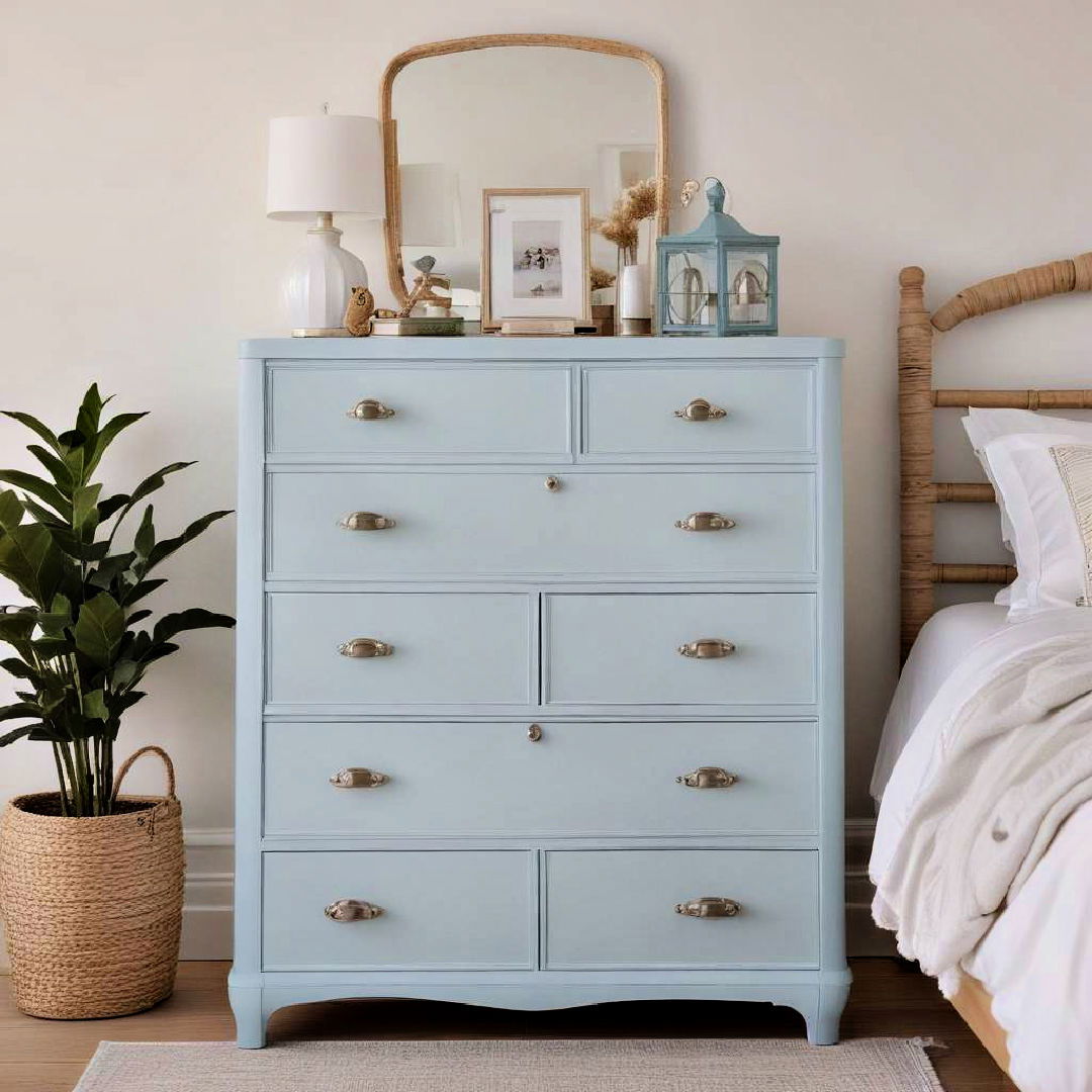 light blue dresser