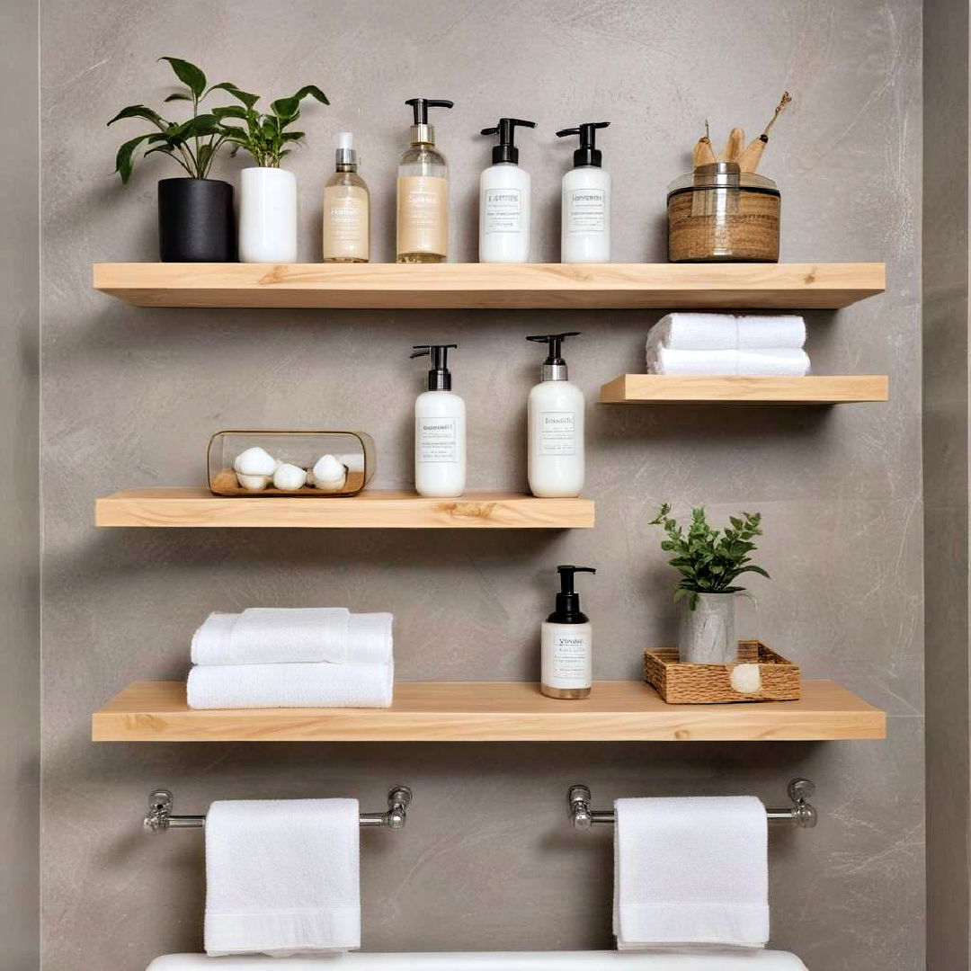 loating bathroom shelves