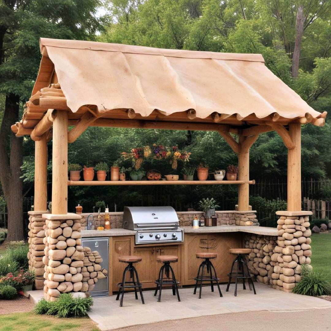 log cabin style canopy