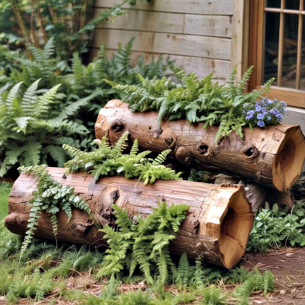 log planters