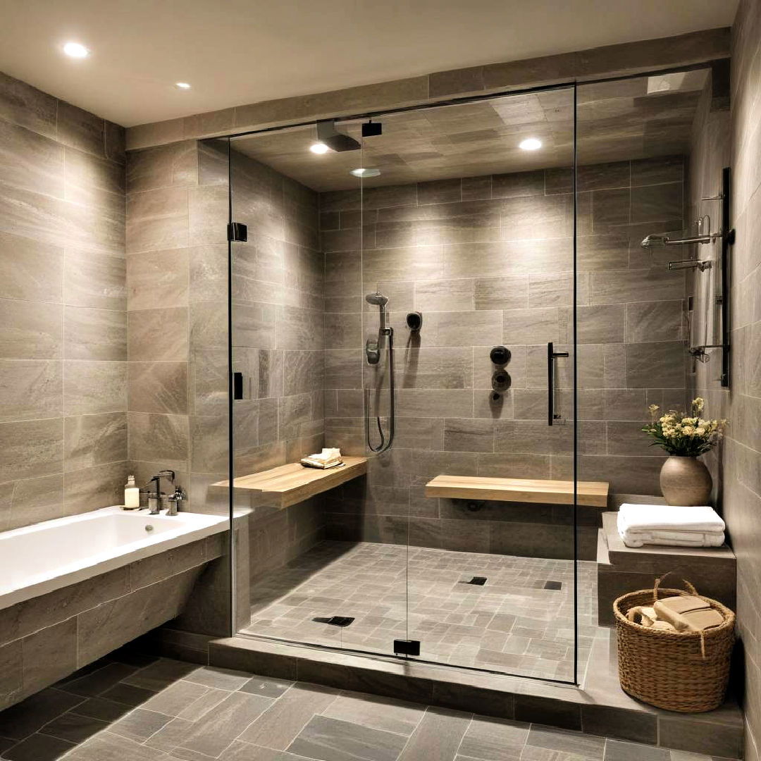 luxurious steam room