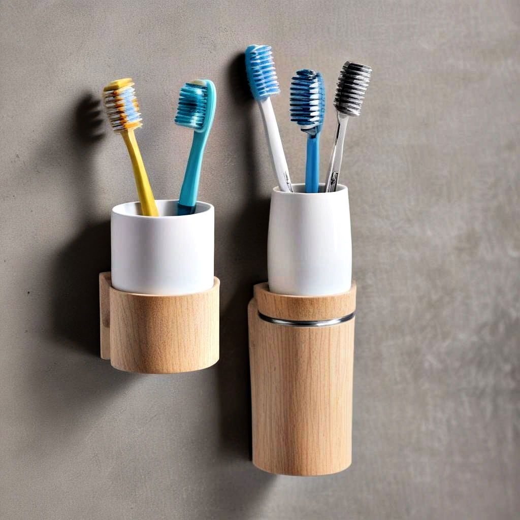 magnetic toothbrush holder