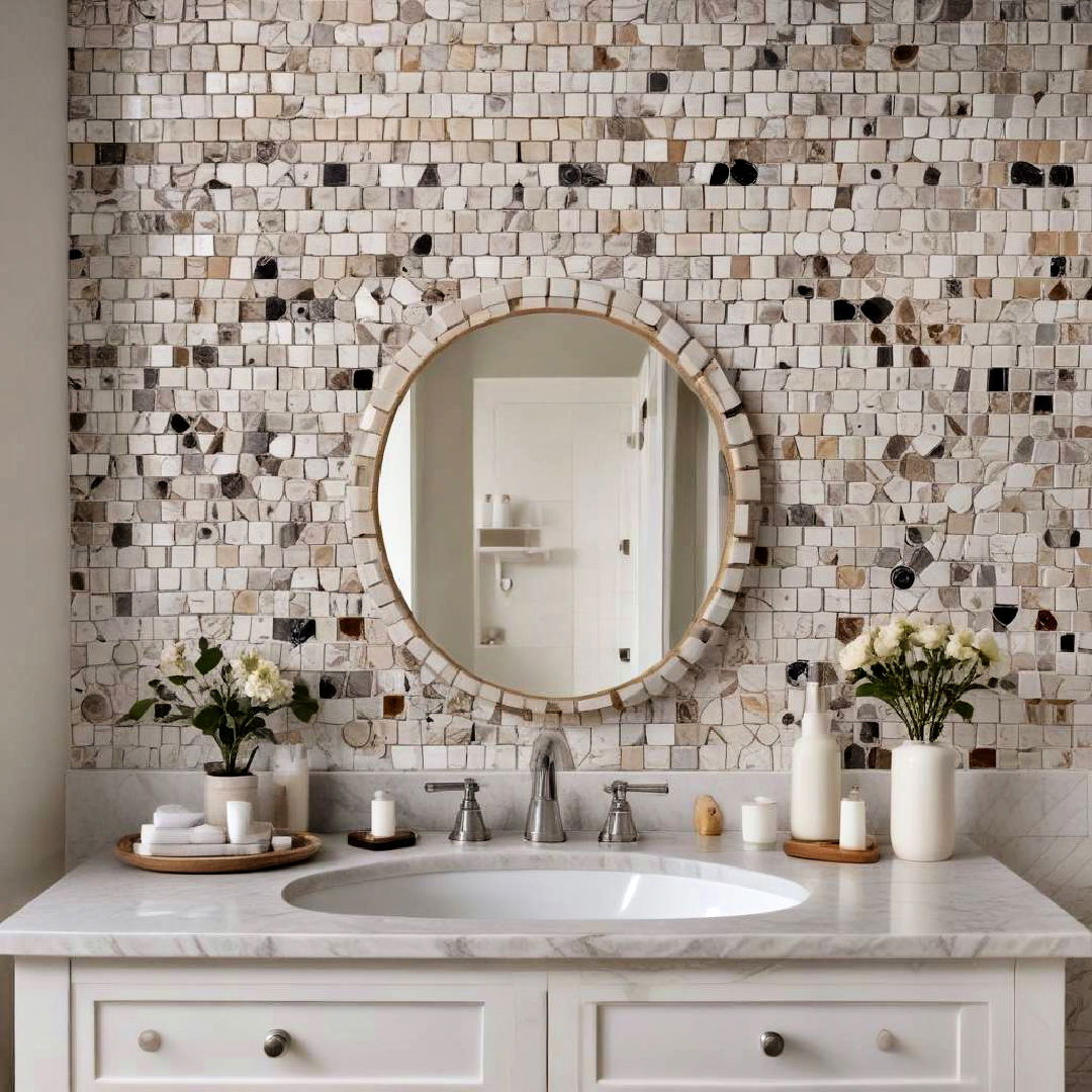 marble mosaic backsplash