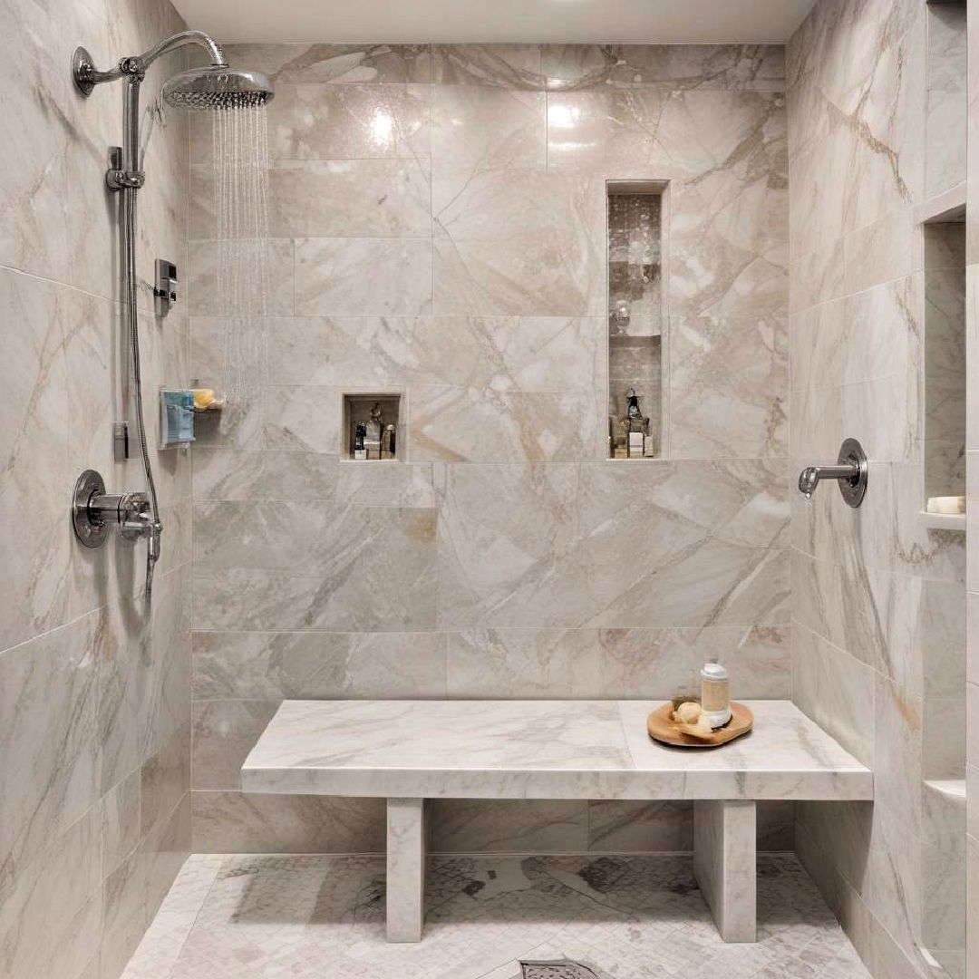 marble shower benches