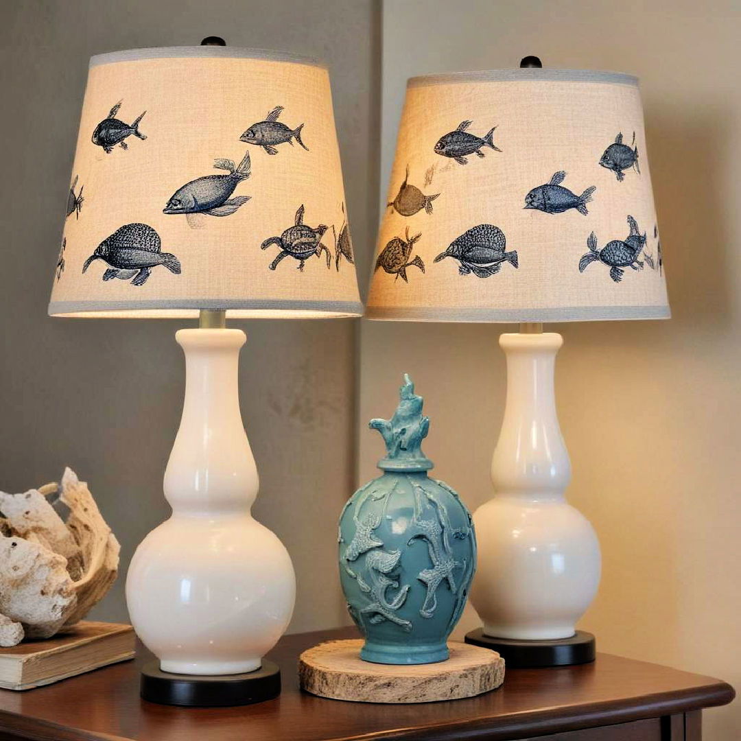 marine inspired lamp shades