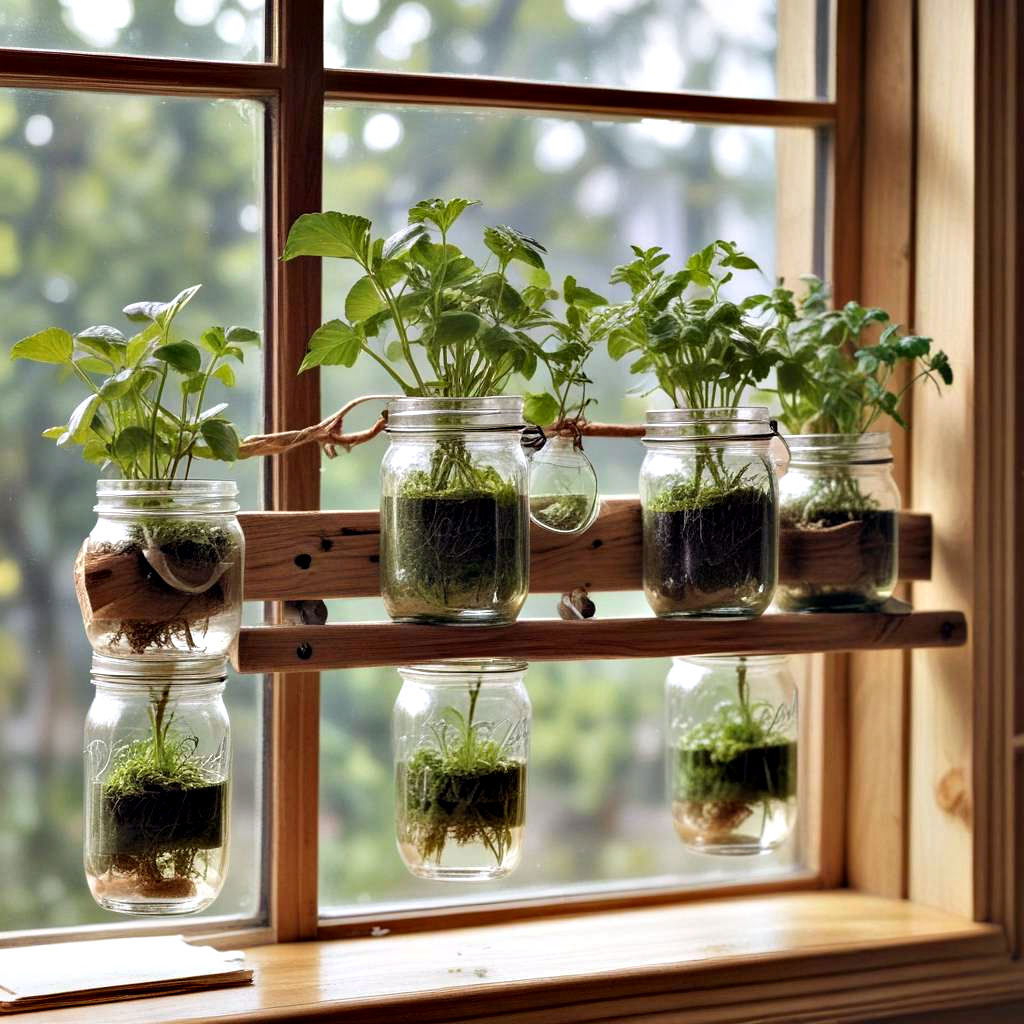 mason jar herb garden