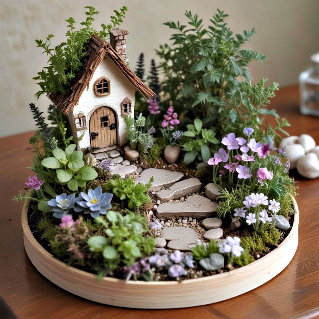 miniature fairy herb garden