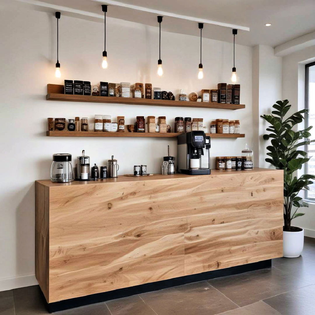 minimalist coffee bar