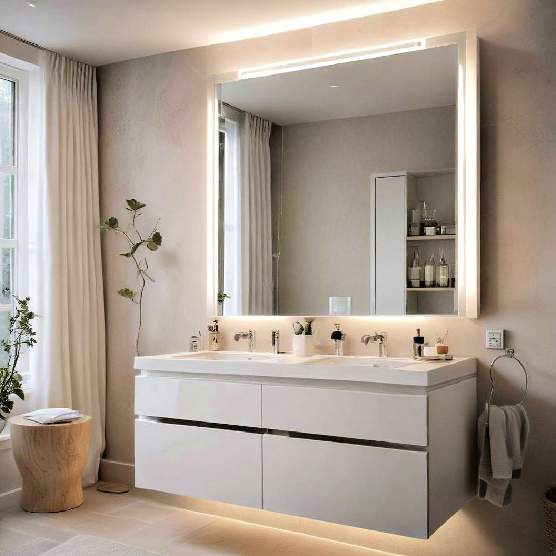 mirror cabinets with integrated lighting