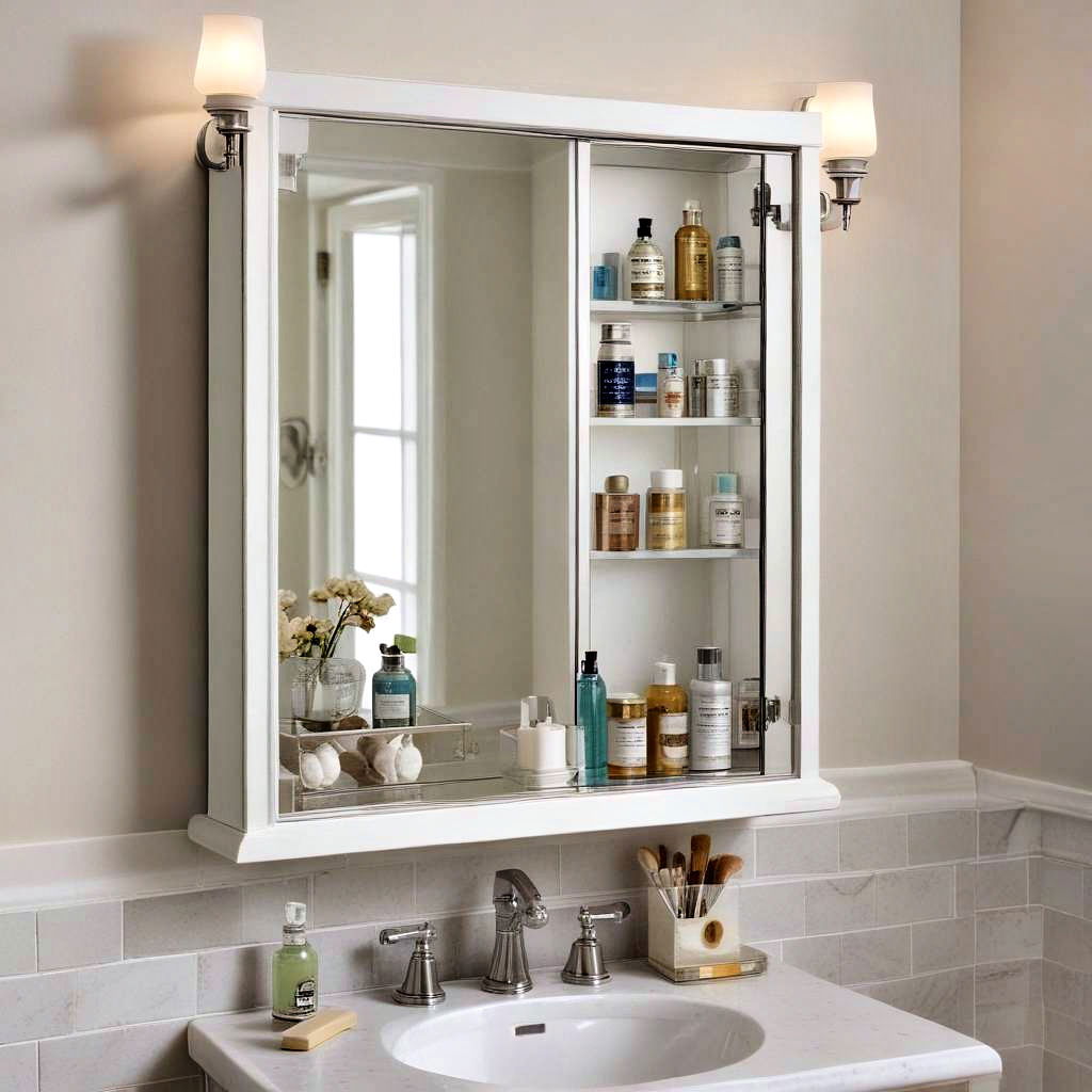 mirrored medicine cabinet