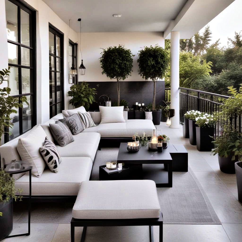 modern chic terrace