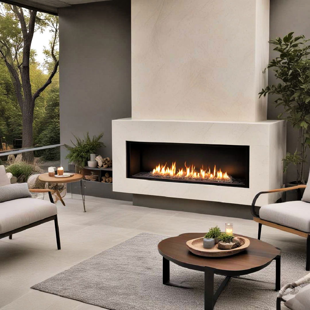 modern gas fireplace