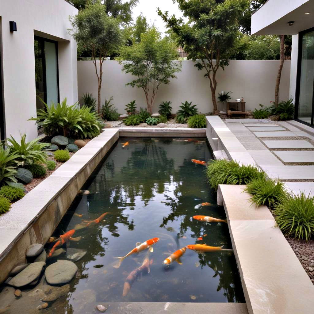 modern minimalist koi pond