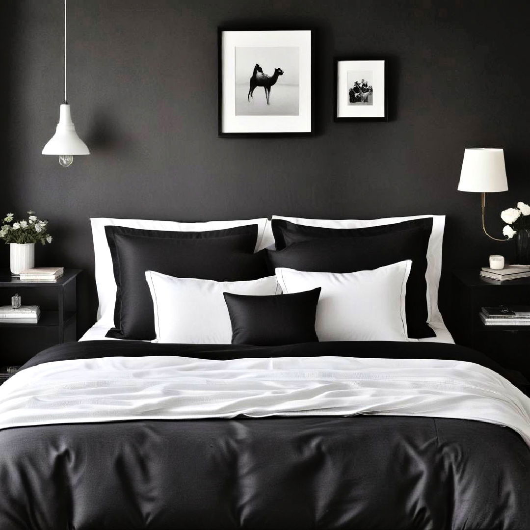 monochrome bedding