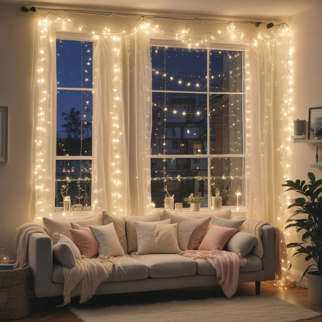 mood lighting with fairy lights