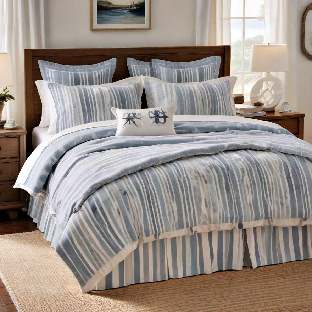 nautical striped bedding