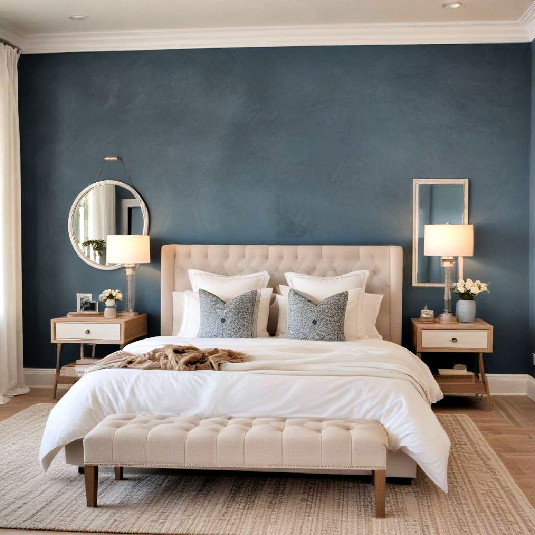 ocean blue accent wall