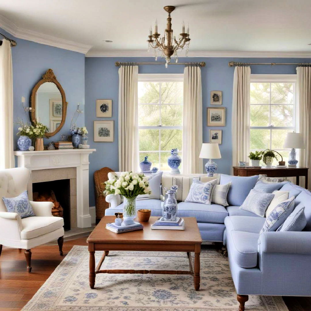 opt for a timeless blue and white scheme