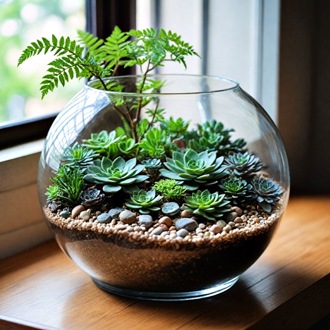 opt for an elegant glass terrarium