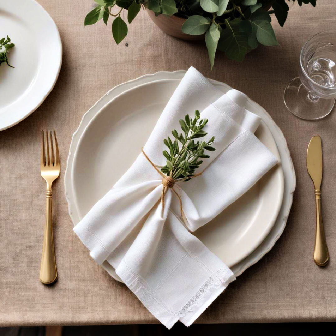 opt for cloth table napkins