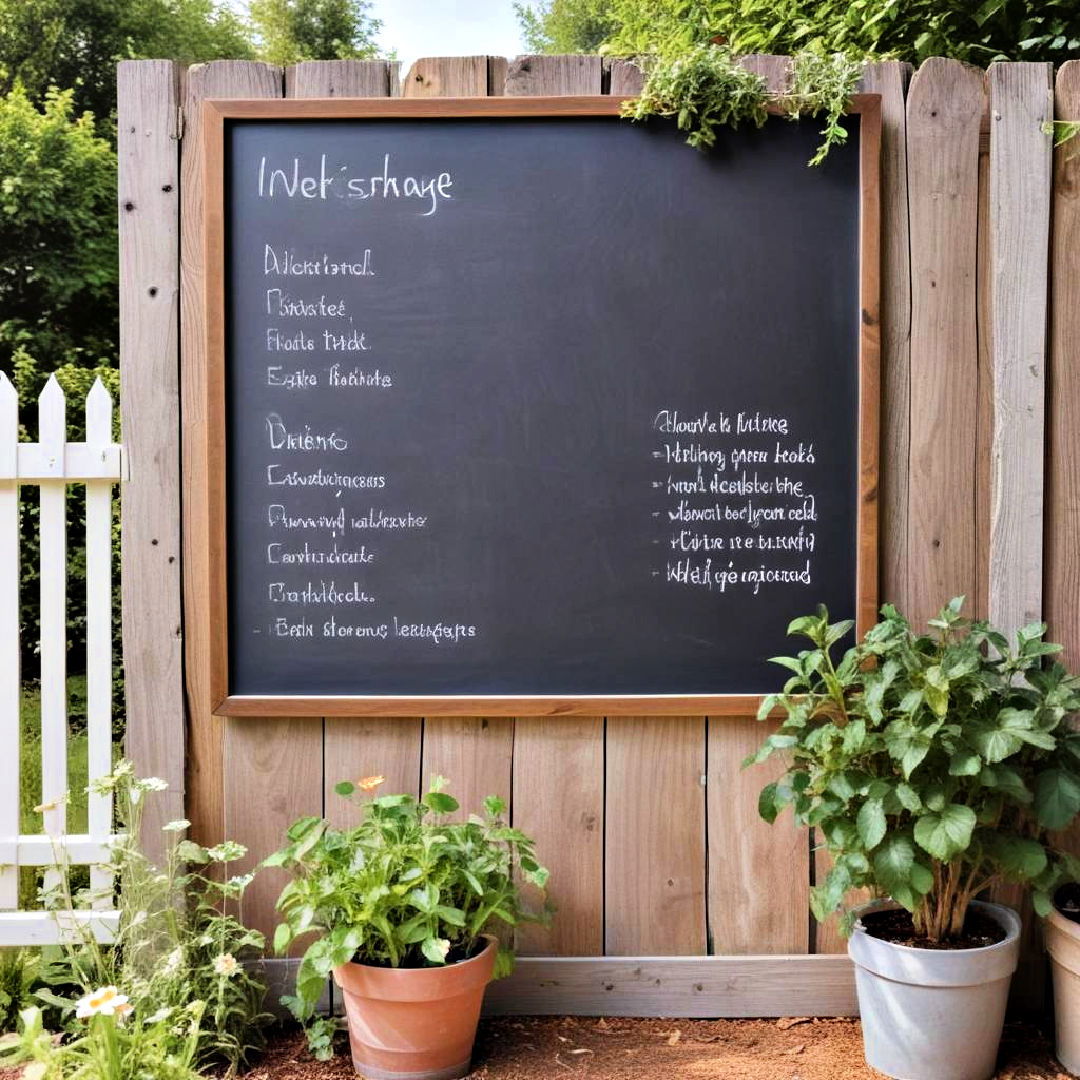 outdoor chalkboard