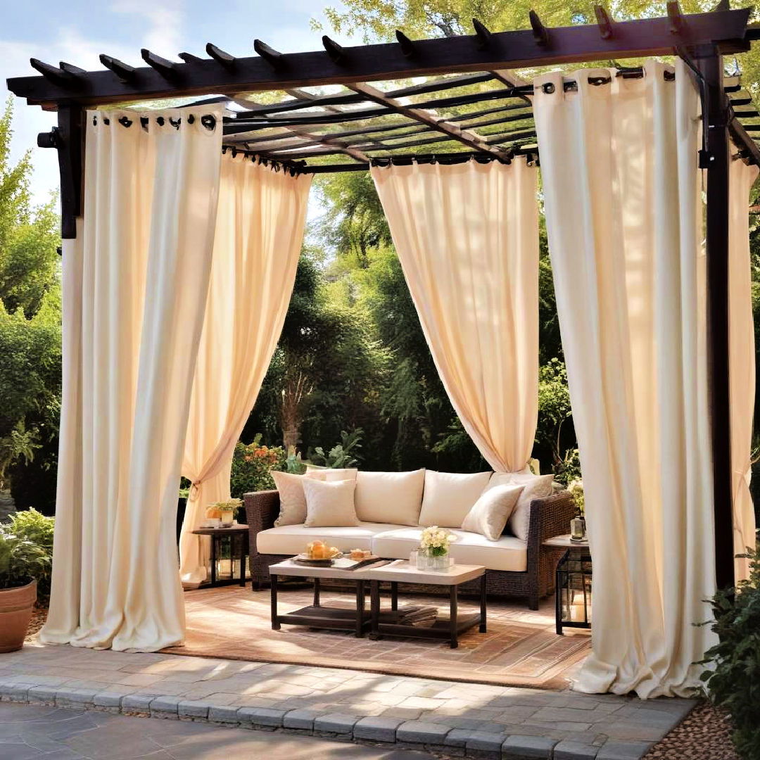 outdoor curtain elegance