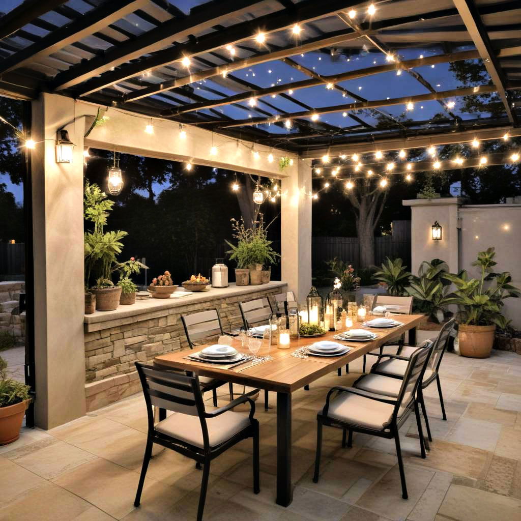 outdoor dining area