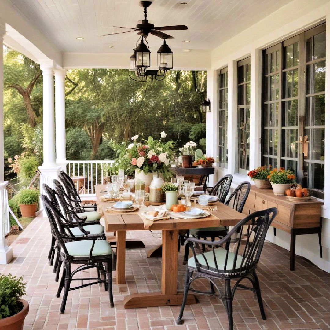 outdoor dining area