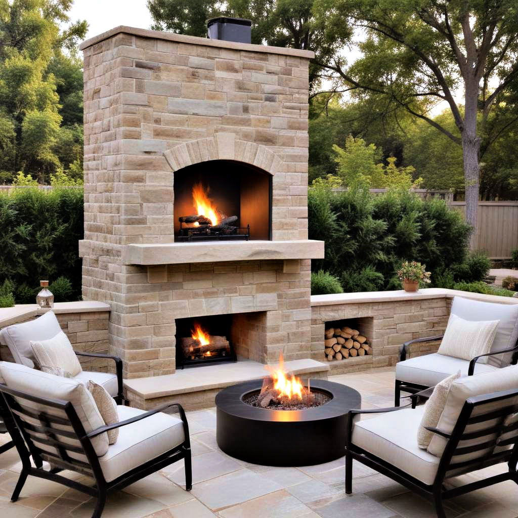 outdoor fireplace walls