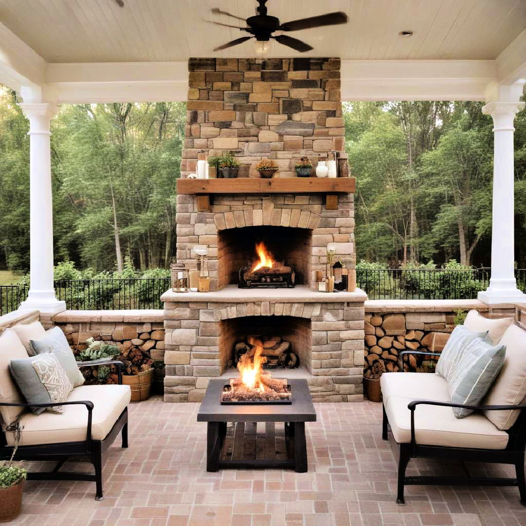 outdoor fireplace