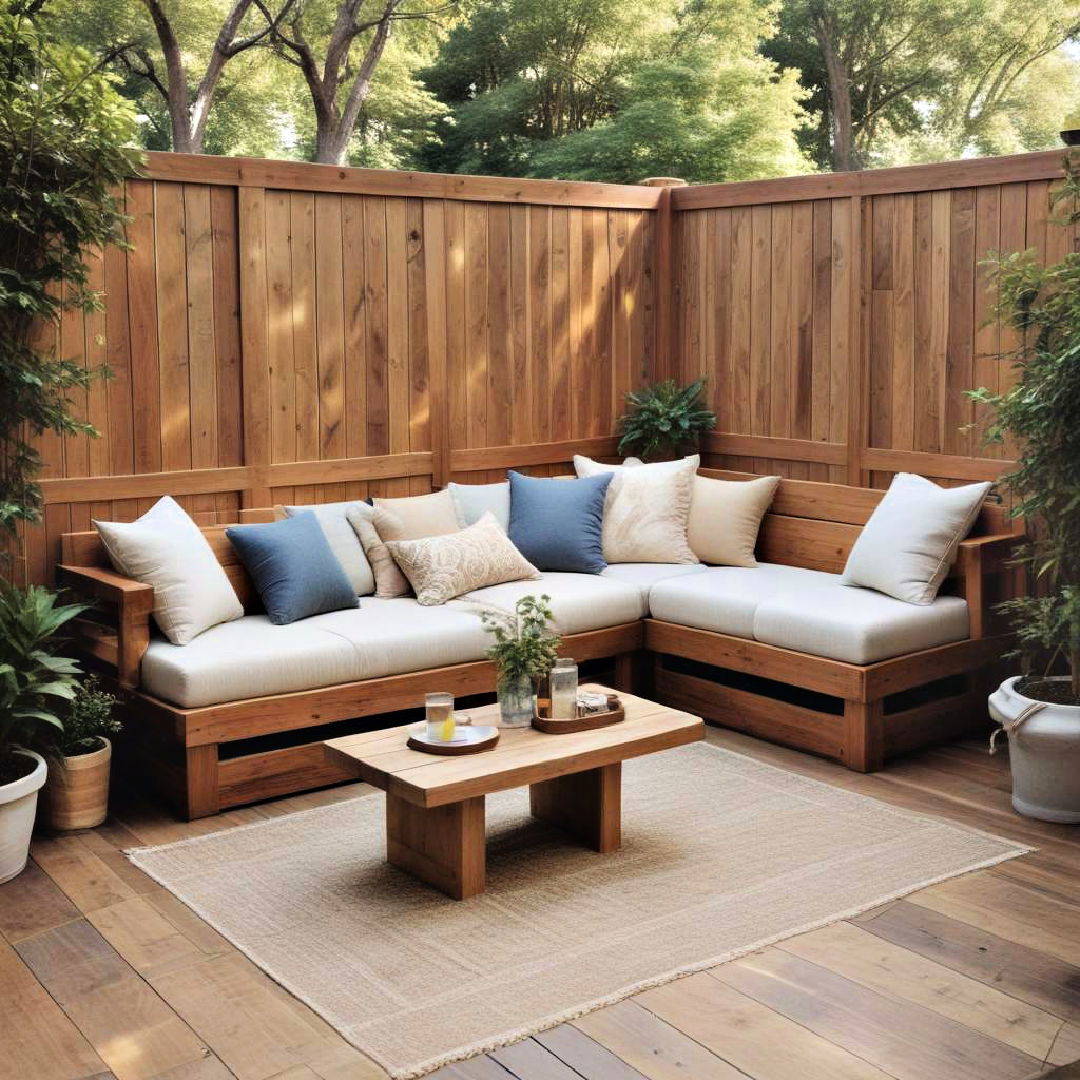 outdoor furniture with built in privacy