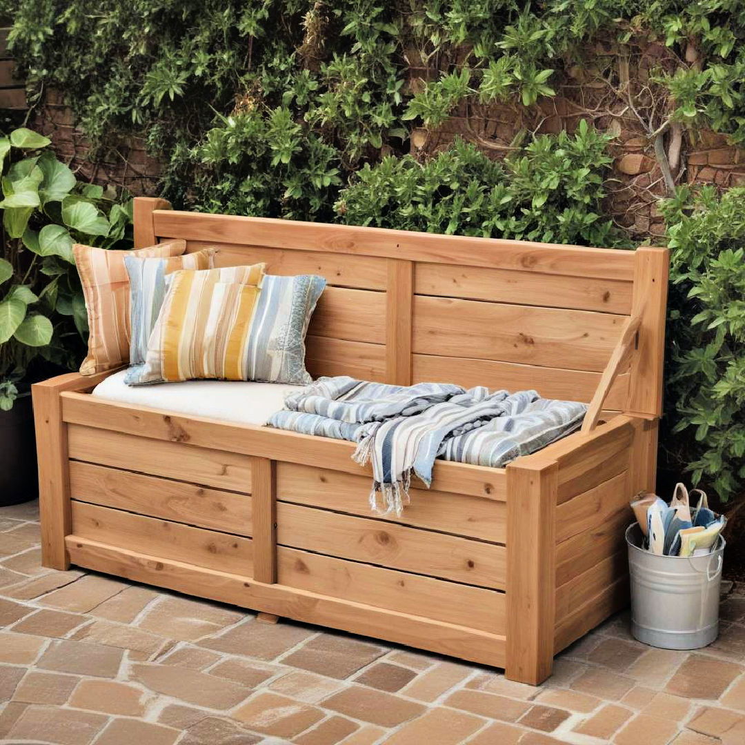 outdoor storage benches