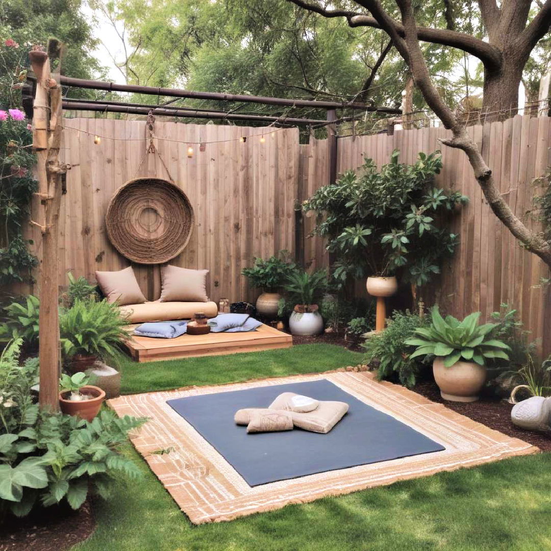 outdoor yoga space