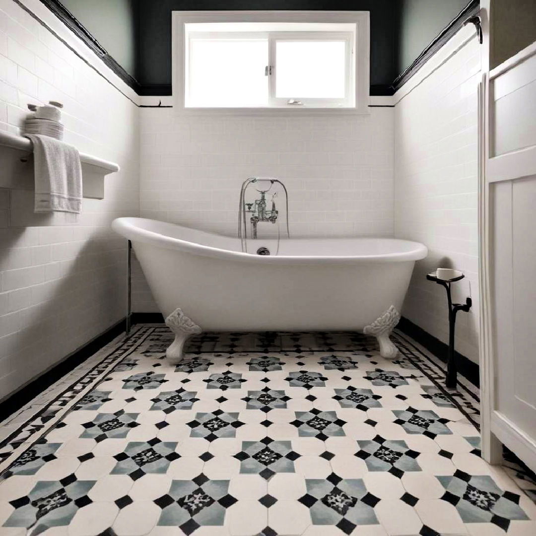 patterned floor tiles