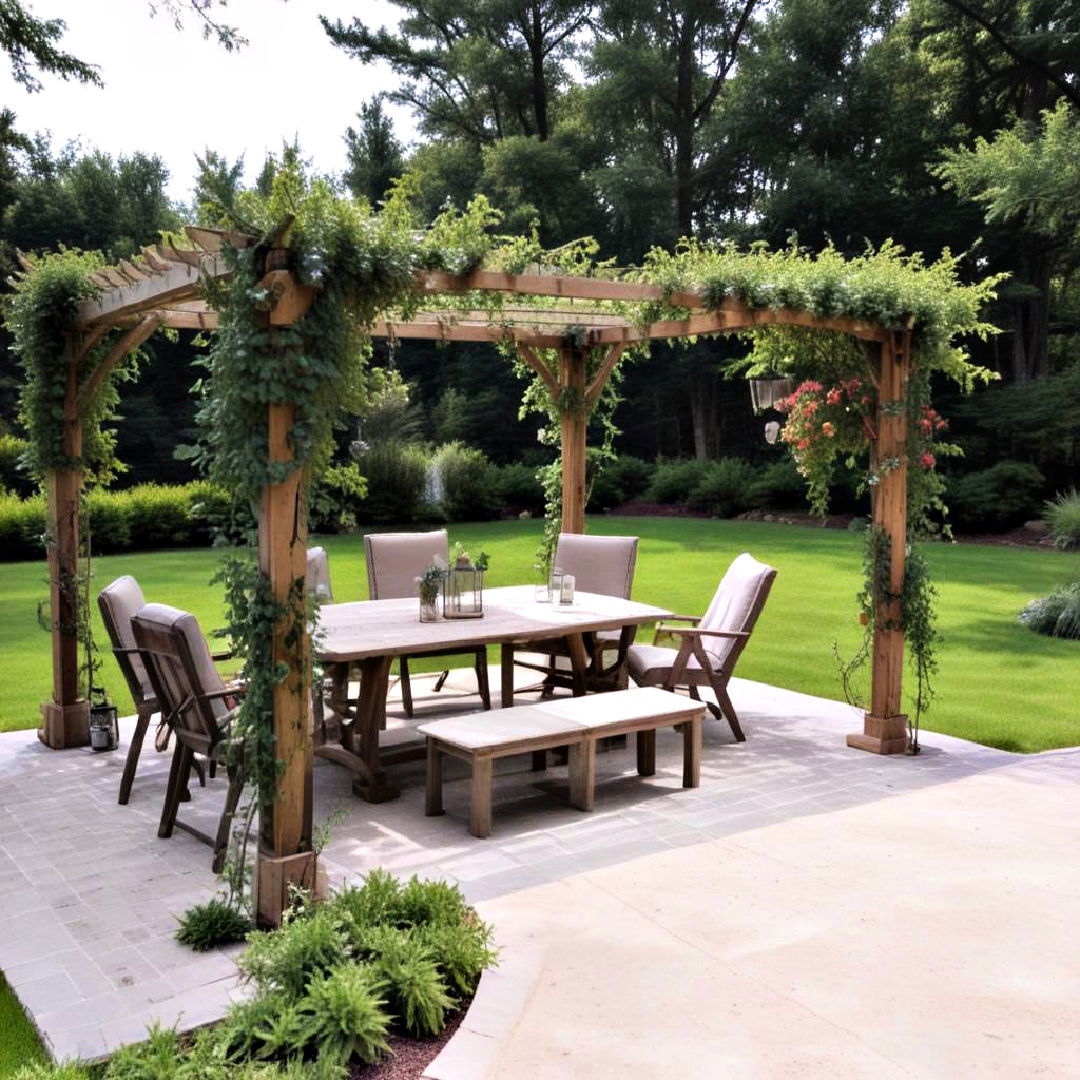 pergola with ground cover