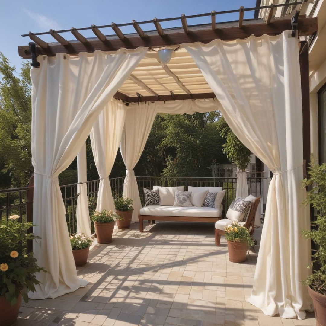 pergolas with drapes